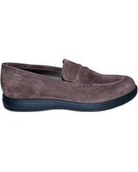 Brioni - Suede Penny Loafers - Lyst