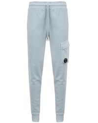C.P. Company - Cotton Diagonal Fleece Cargo Lens Sweatpants - Lyst