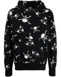 SAINT Mxxxxxx - Skull-Print Cotton Hoodie - Lyst