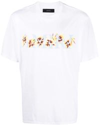 Amiri - Floral Print T-Shirt - Lyst