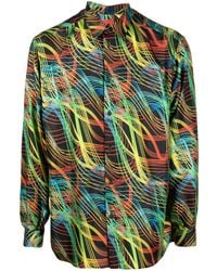 Ferrari - Abstract-Pattern Silk Shirt - Lyst