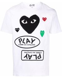 COMME DES GARÇONS PLAY - Heart Logo-print T-shirt - Lyst