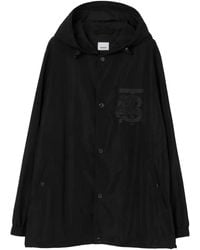 Burberry - Chest Logo-Print Hooded Jacket - Lyst