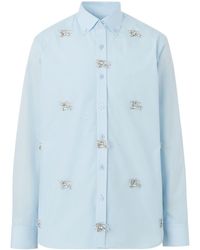 Burberry - Crystal-embellished Cotton Shirt - Lyst