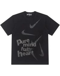 COMME DES GARÇON BLACK - X Nike Logo-Print T-Shirt - Lyst