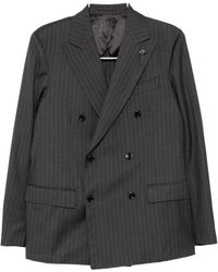 Lardini - Pinstripe Double-Breasted Suit - Lyst