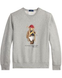 Polo Ralph Lauren - Crewneck Sweater With Rib-Knit V-Inset - Lyst