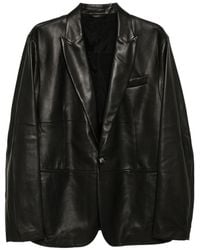 Giorgio Armani - Leather Blazer - Lyst