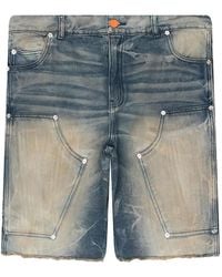 HELLSTAR - Panelled Frayed-Hem Shorts - Lyst