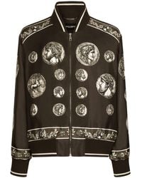 Dolce & Gabbana - Graphic-Print Long-Sleeved Jacket - Lyst