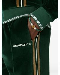 CASABLANCA - Logo-Embroidered Side-Stripe Track Pants - Lyst