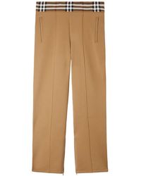 Burberry - Check-Trim Joggings Trousers - Lyst
