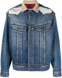 Maison Margiela - Ripped-detailing Denim Jacket - Lyst