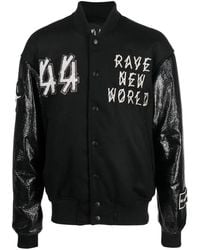 44 Label Group - Grad Logo-patch Bomber Jacket - Lyst