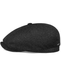 Stetson - Button-Topped Flat Cap - Lyst