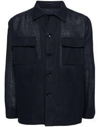 Tagliatore - Textured-Finish Button-Down Jacket - Lyst