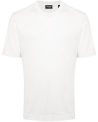 ZEGNA - Crew-Neck Silk-Blend T-Shirt - Lyst