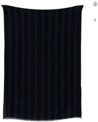 Brioni - Vertical-Stripe Frayed Scarf - Lyst