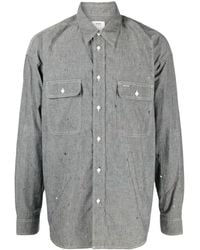 Visvim - Logo-Print Paint-Splatter Shirt - Lyst
