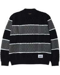 Neighborhood - Striped Cable-Knit Sweater - Lyst