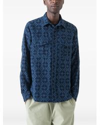Maharishi - Komon Aizome Jacquard-Patterned Cotton Shirt - Lyst