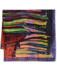 Givenchy - Abstract-print Frayed Scarf - Lyst