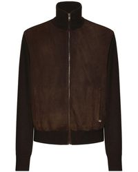 Dolce & Gabbana - Jacket With Suede Front - Lyst