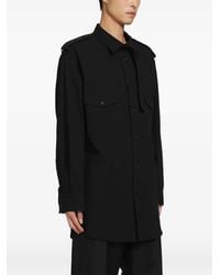 Yohji Yamamoto - Epaulette Collar-Tab Shirt - Lyst