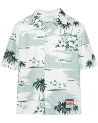 Maison Kitsuné - Island-Print Bowling Shirt - Lyst