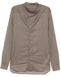 Rick Owens - High Neck Island Shirt - Lyst