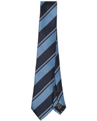 Zegna - Striped Silk Blend Tie - Lyst