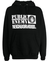 Neighborhood - X Public Enemy Logo-print Cotton Hoodie - Lyst