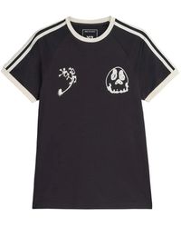 Y-3 - Skull-Print 3-Stripes T-Shirt - Lyst