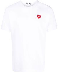 COMME DES GARÇONS PLAY - Short-Sleeve Cotton T-Shirt - Lyst