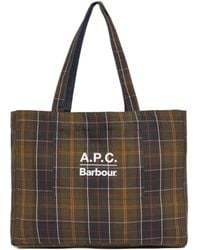 Barbour - X A.P.C Logo-Print Reversible Shoulder Bag - Lyst