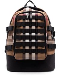 Burberry - Check-pattern Backpack - Lyst