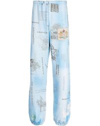 Liberal Youth Ministry Graphic Print sweatpants - Blue