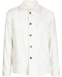 Lardini - Buttoned Cotton Shirt Jacket - Lyst