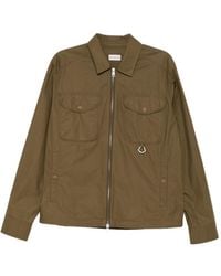 Moncler - Cotton Poplin Long Sleeve Zip-Up Shirt Jacket - Lyst
