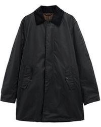 Barbour - Corduroy-Collar Cotton Single-Breasted Coat - Lyst