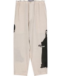 Yohji Yamamoto - U-Lady Print Tapered Trousers - Lyst