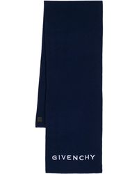 Givenchy - Logo-embroidered Fine-knit Scarf - Lyst