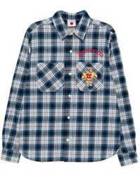 ICECREAM - Mascot-Embroidered Checked Shirt - Lyst