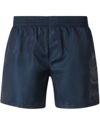 Balmain - Logo-Print Swim Shorts - Lyst