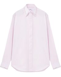 McQueen - Embellished-Collar Cotton Shirt - Lyst