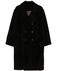 Yves Salomon - Leather Double-Breasted Coat - Lyst