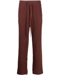 Nanushka - Ribbed Straight-Leg Trousers - Lyst