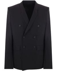 Rick Owens - Double-Breasted Stretch-Wool Blazer - Lyst