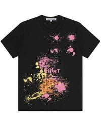 Comme des Garçons - Paint-Splatter Logo-Print T-Shirt - Lyst