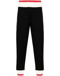 McQueen - Logo-Print Strap Cotton Track Pants - Lyst